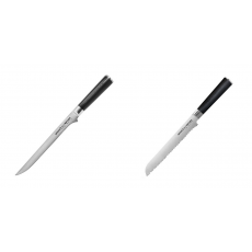 AKCE 1+1 Filetovací nůž Samura Mo-V (SM-0048), 218 mm + Nůž na chléb a pečivo Samura MO-V (SM-0055), 230 mm