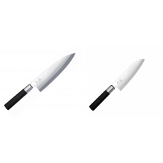 AKCE 1+1 Wasabi Black Deba KAI 210mm + Santoku nůž KAI Wasabi Black (6716S), 165 mm