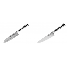 AKCE 1+1 Malý Santoku nůž Samura Bamboo (SBA-0093), 137 mm + Šéfkuchařský nůž Samura Bamboo (SBA-0085), 200 mm