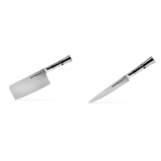 AKCE 1+1 Kuchyňský nůž-sekáček Samura Bamboo (SBA-0040), 180 mm + Filetovací nůž Samura Bamboo (SBA-0045), 200 mm