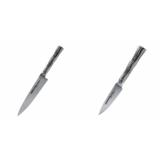 AKCE 1+1 Univerzální nůž Samura Bamboo (SBA-0021), 125 mm + Nůž na ovoce a zeleninu Samura Bamboo (SBA-0010), 80 mm