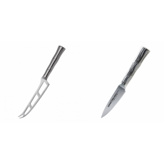 AKCE 1+1 Nůž na sýr Samura Bamboo (SBA-0022), 135 mm + Nůž na ovoce a zeleninu Samura Bamboo (SBA-0010), 80 mm