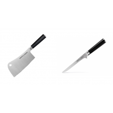 AKCE 1+1 Kuchařský nůž-sekáček Samura Mo-V (SM-0040), 180mm + Vykosťovací nůž Samura MO-V (SM-0063), 150mm
