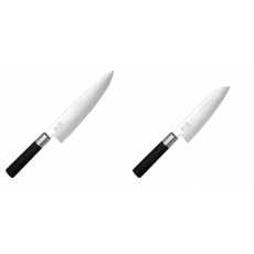 AKCE 1+1 Wasabi Black Nůž šéfkuchaře KAI 200mm + Santoku nůž KAI...