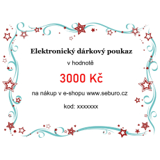 Elektronický dárkový poukaz v hodnotě 3000 Kč