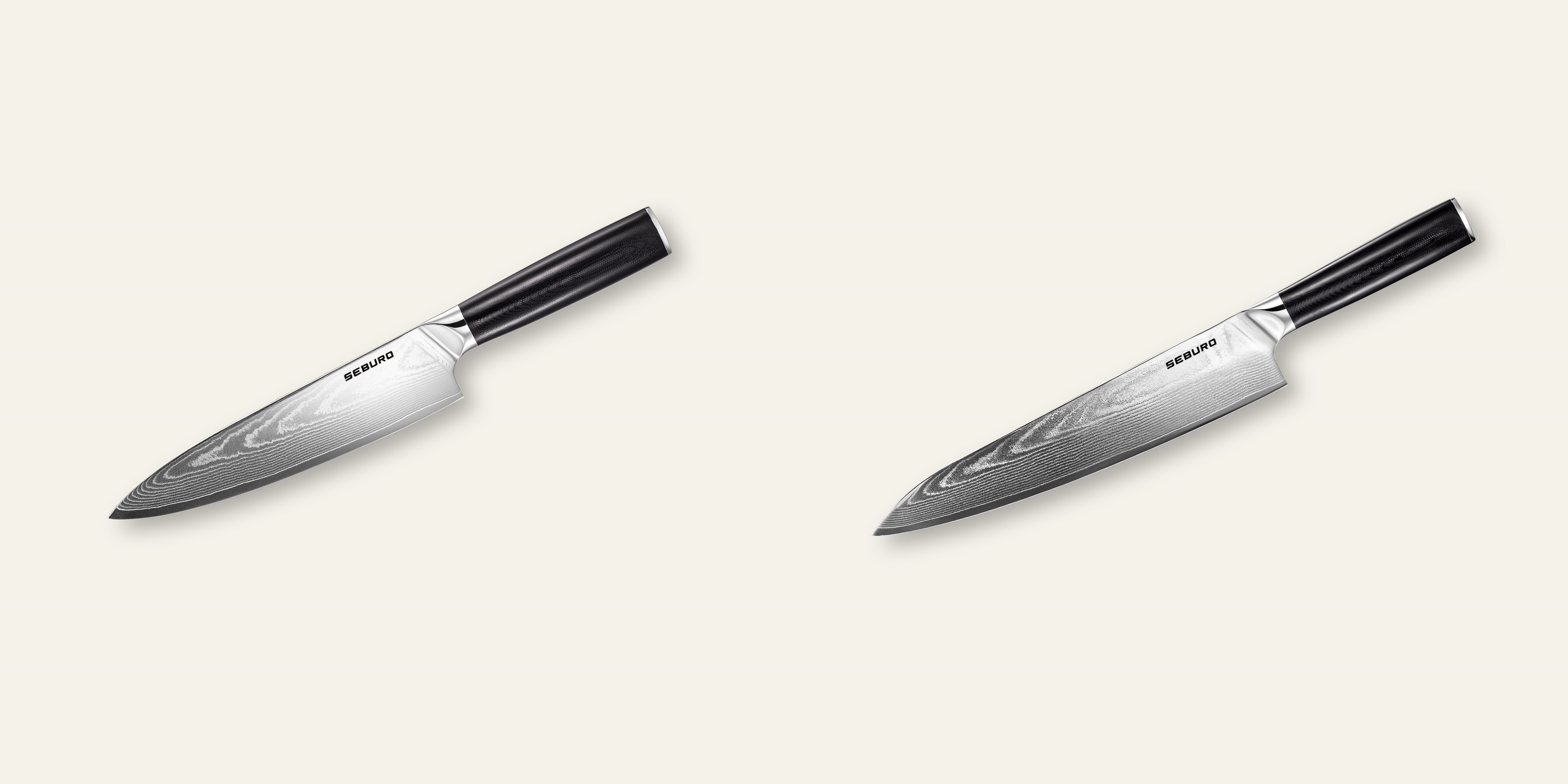 AKCE 1+1 Šéfkuchařský nůž Seburo SARADA Damascus 200mm + Šéfkuchařský nůž Seburo SARADA Damascus 250mm