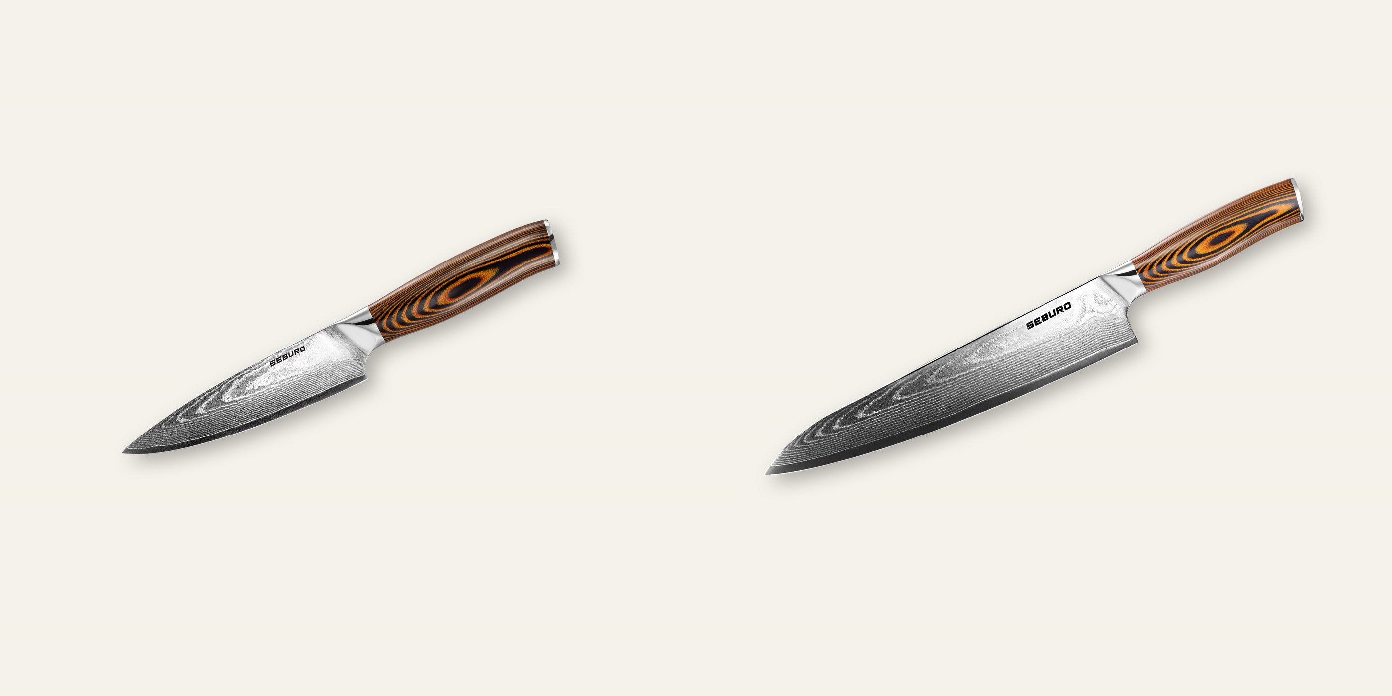 AKCE 1+1 Šéfkuchařský nůž Seburo SUBAJA Damascus 150mm + Šéfkuchařský nůž Seburo SUBAJA Damascus 250mm