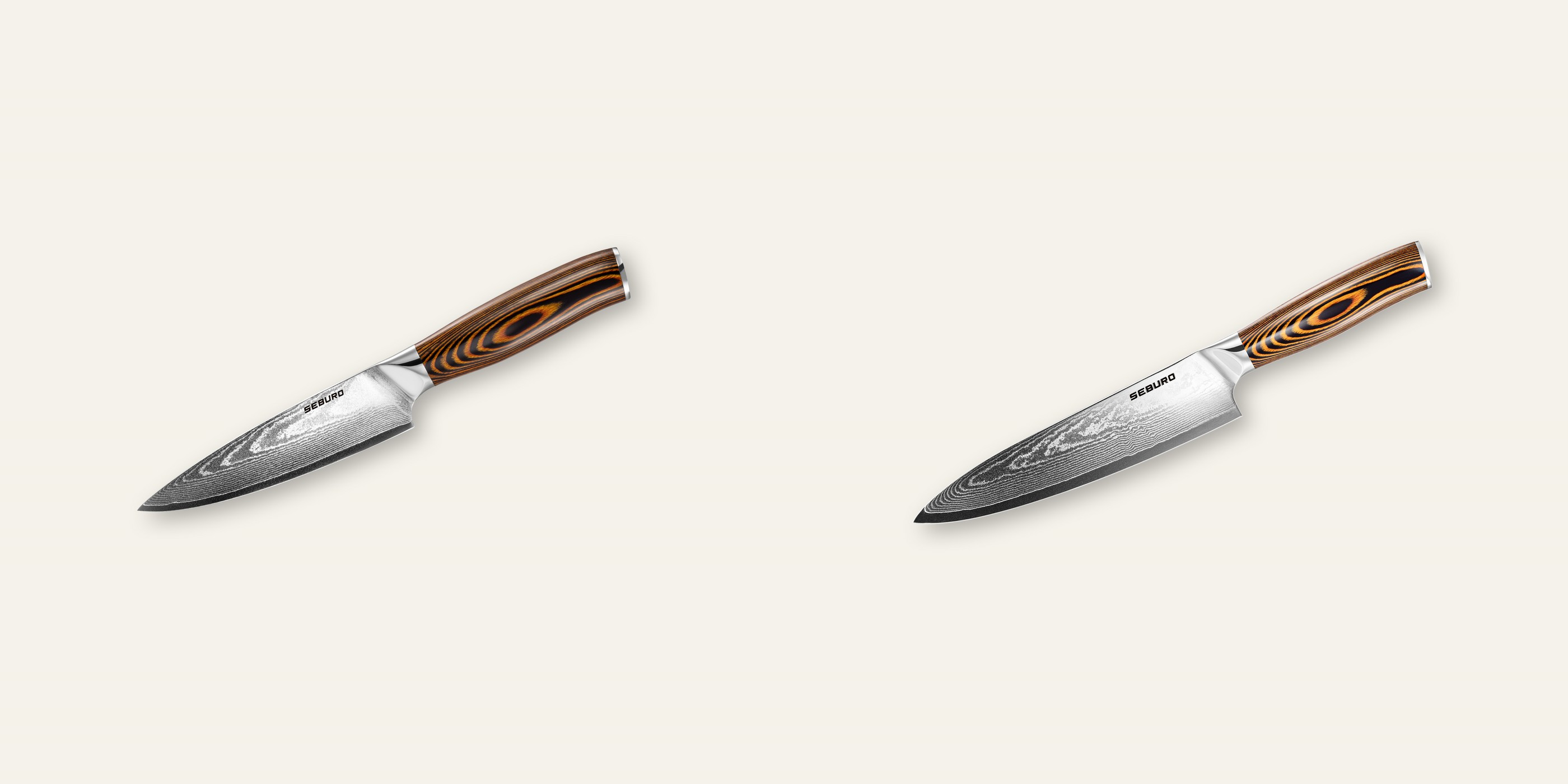 AKCE 1+1 Šéfkuchařský nůž Seburo SUBAJA Damascus 150mm + Šéfkuchařský nůž Seburo SUBAJA Damascus 200mm