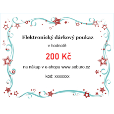 Elektronický dárkový poukaz v hodnotě 200 Kč