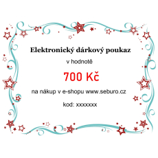 Elektronický dárkový poukaz v hodnotě 700 Kč