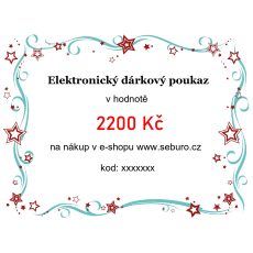 Elektronický dárkový poukaz v hodnotě 2200 Kč