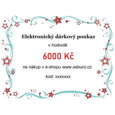 Elektronický dárkový poukaz v hodnotě 6000 Kč