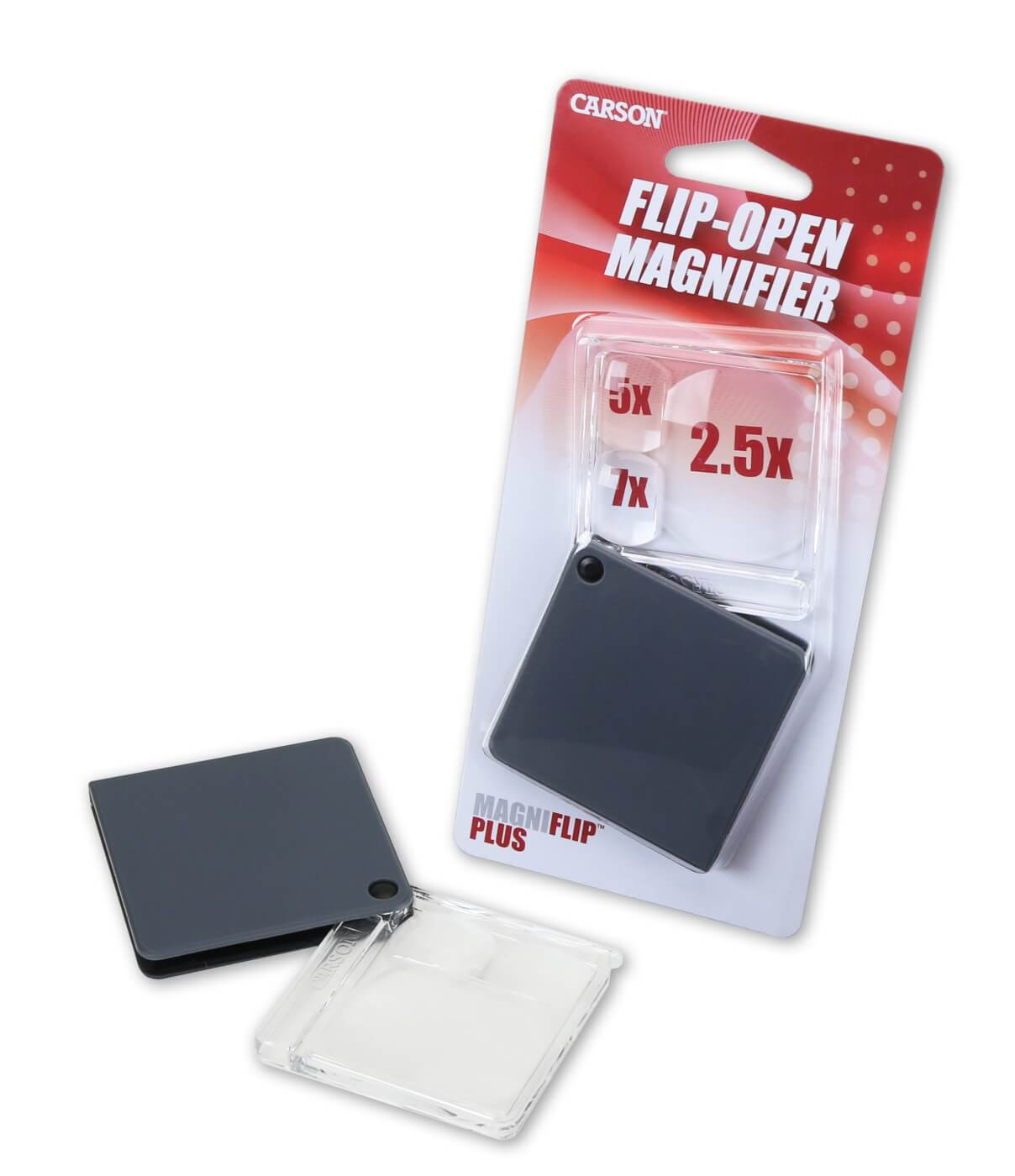 Zvětšovací sklo (lupa) Carson MagniFlip Plus 2.5x/5x/7x