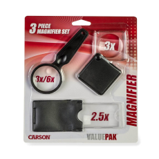 Zvětšovací sklo Carson ValuePak 3 Compact Assorted Magnifiers:...