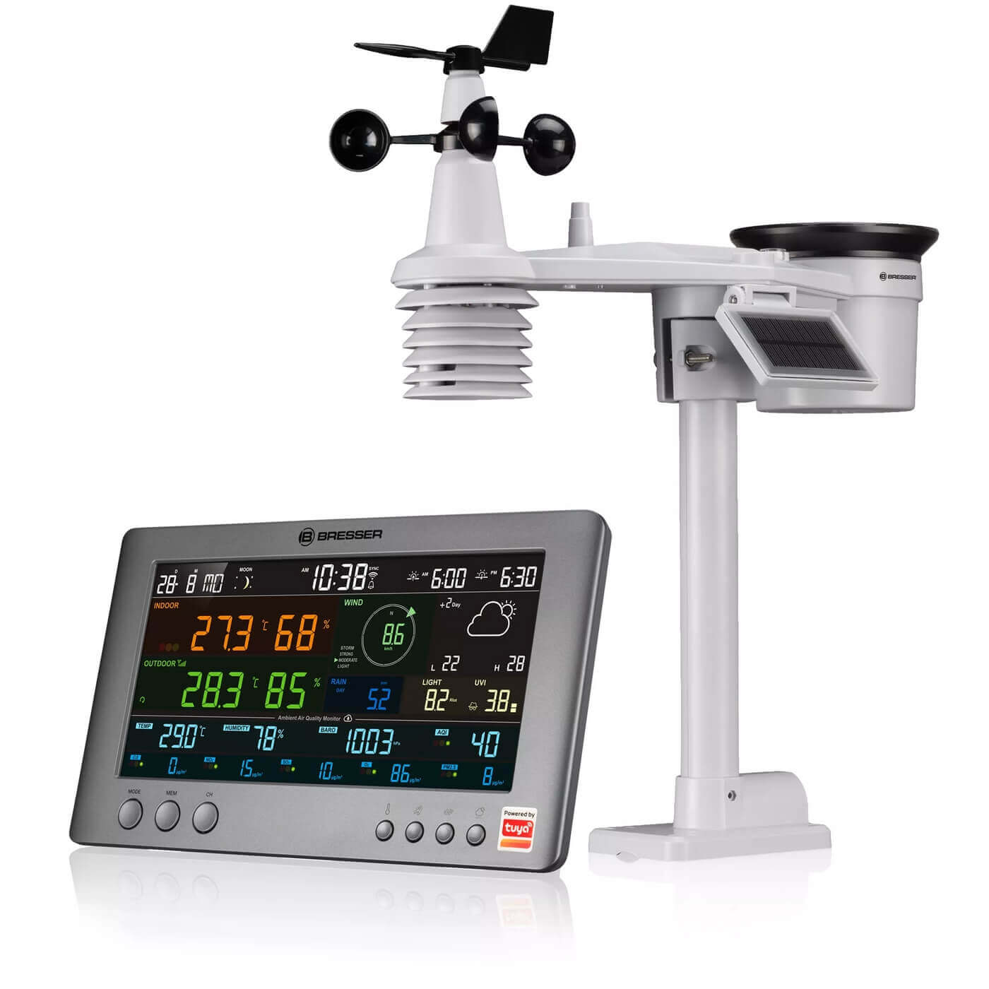 Meteostanice Bresser Tuya Smart Professional s čidlem 7-v-1