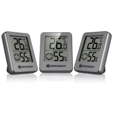 Teploměr a vlhkoměr Bresser ClimaTrend Antracit sada 3 ks.