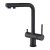 Trojcestná dřezová baterie s vytahovací koncovkou Helika Akvaduo PLUS 2683-601 (black metallic)